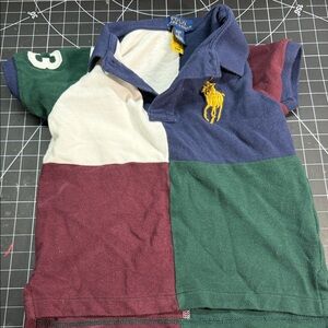 Polo by Ralph Lauren Kids Color Block Polo - Green, Blue, Burgundy